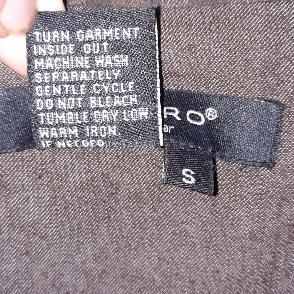SANDRO Sportswear Leopard Blazer Tie Belt Button Front Grey Black Brown S - Picture 5 of 6